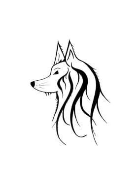 Side profile of wolf