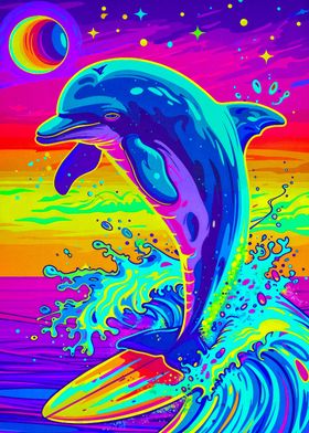 watercolor dolphin animal