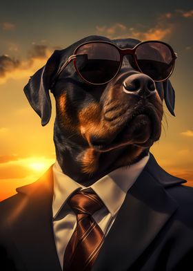 Cute Gentleman Dog Art