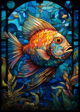 Fairy Wrasse Stained Glass