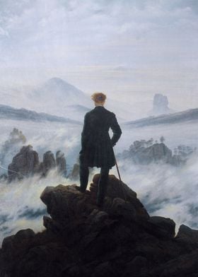 Wanderer above the sea fog