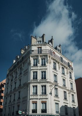 White houses and blue sky