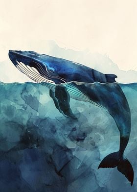 Whale animal art