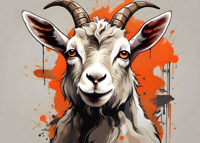 Goat watercolor