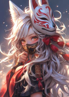 Cute Kitsune Assassin Girl
