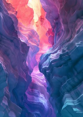 Pastel Canyon Landscape