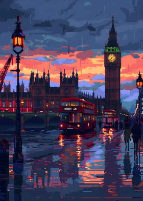 London Pixel Art 8bit