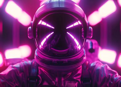 Psychedelic Neon Astronaut