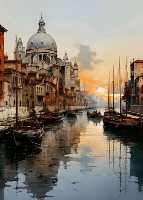 Venetian Sunset Serenity