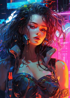 Neon Cyberpunk Girl