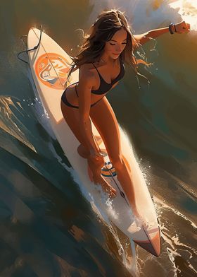 surfing sexy women