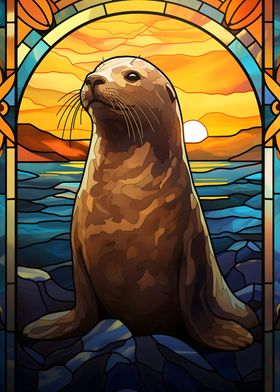 Seal Stained Glass