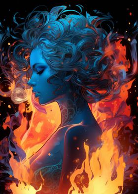 Fire woman