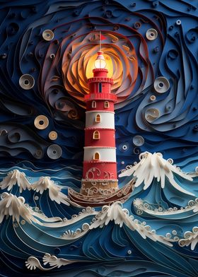 Lighthouse in the storm