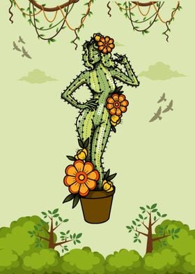 Cactus woman