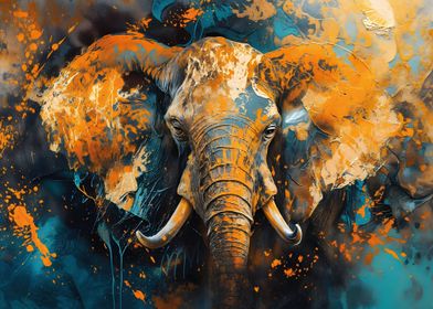 Elephant Art Painting