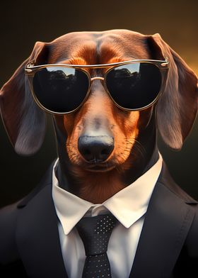 Cute Gentleman Dog Art