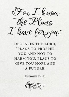 Bible Verse Jeremiah 29 11