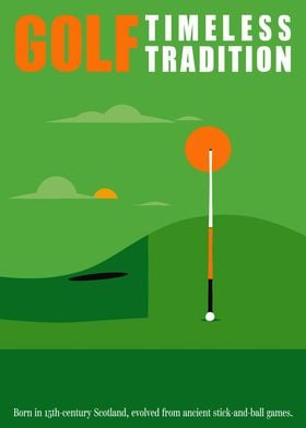 Retro Golf Poster