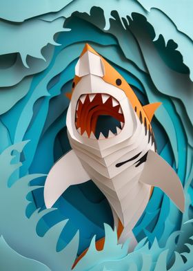 Shark Flat Paper Craft