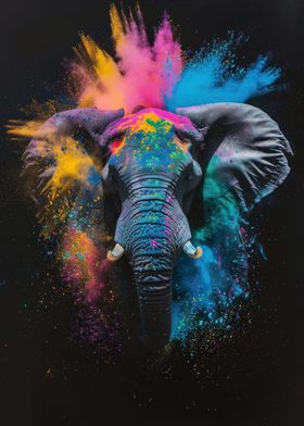 Color Burst Elephant