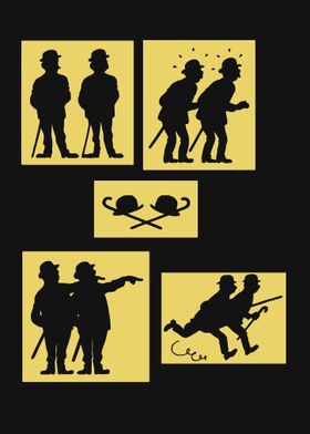 twin silhoutte tintin