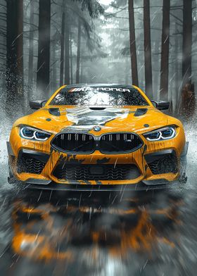 BMW M8 Power in the Rain