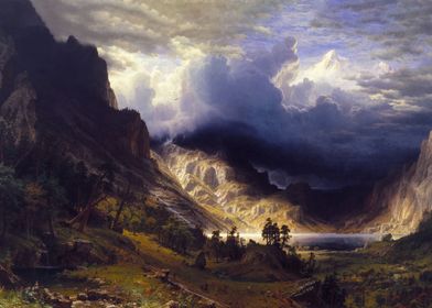 landscape mountains storm