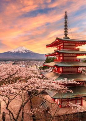 Mount Fuji sunset