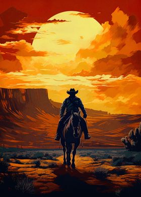 cowboy in the desert