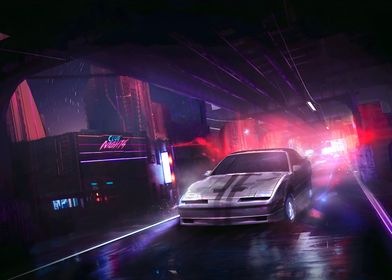 Neon car