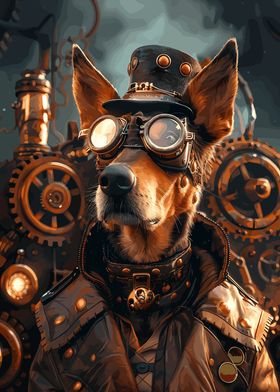 Steampunk Dog Doberman