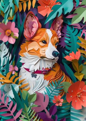 Dog Flat Paper Craft