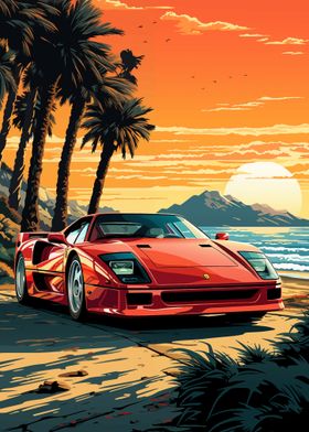 Red Fury Ferrari F40