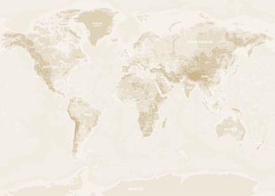 Topographic World Map