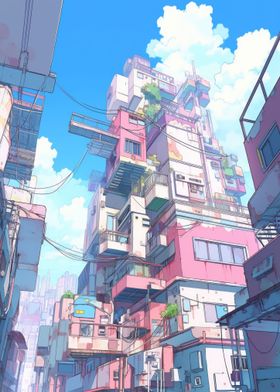 Colorful Urban Landscape