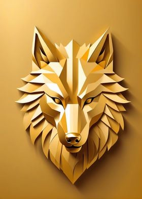 Paper Gold Wolf