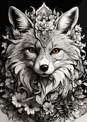 Black and White Fox