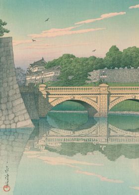 Kawase Hasui Niju Bridge