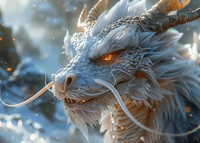Majestic White Dragon