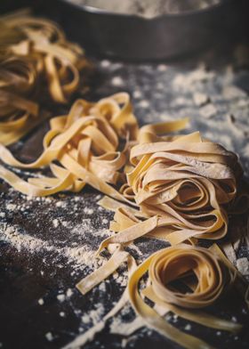 Fresh pasta noodles