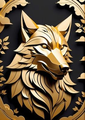 Paper Gold Wolf