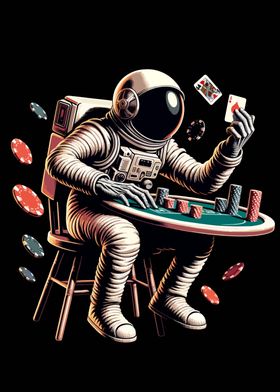 Gambling Astronaut pop art