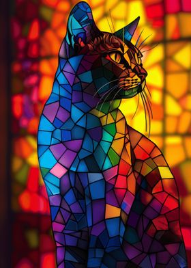 Stained Glass Cat