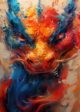 Vibrant Dragon Portrait