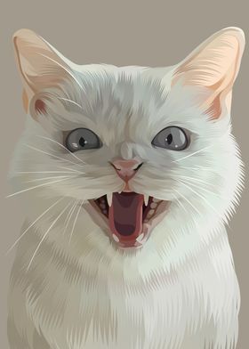 Angry Cat with his Fangs