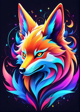 Neon Colorful Animal