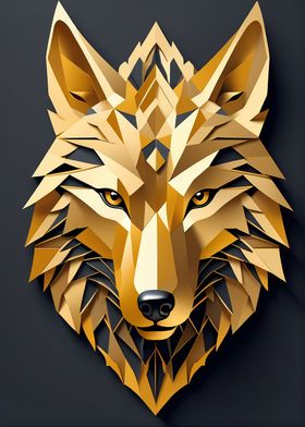 Paper Gold Wolf