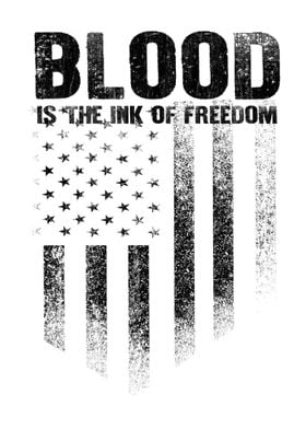 blood is the ink usa flag