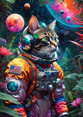 Celestial Cat Astronaut
